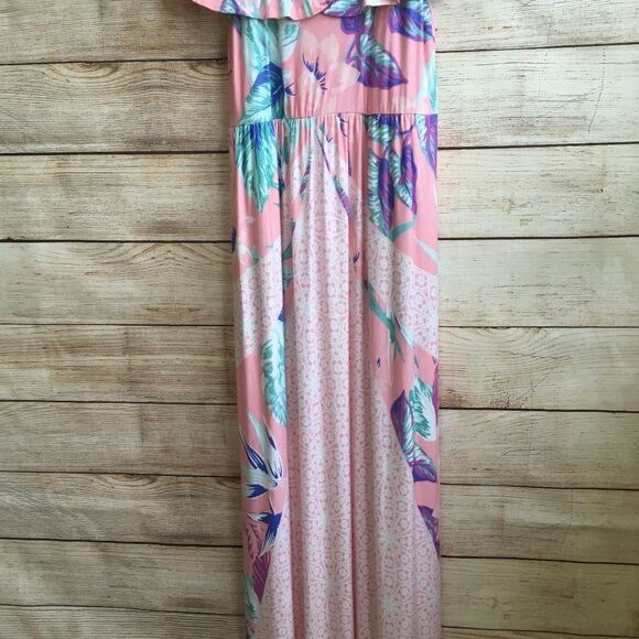 NEW WITH TAGS SOMA SANTA ANA PINK FLORAL MAXI DRESS - Picture 3 of 10